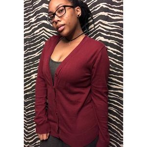 Burgundy Cardigan